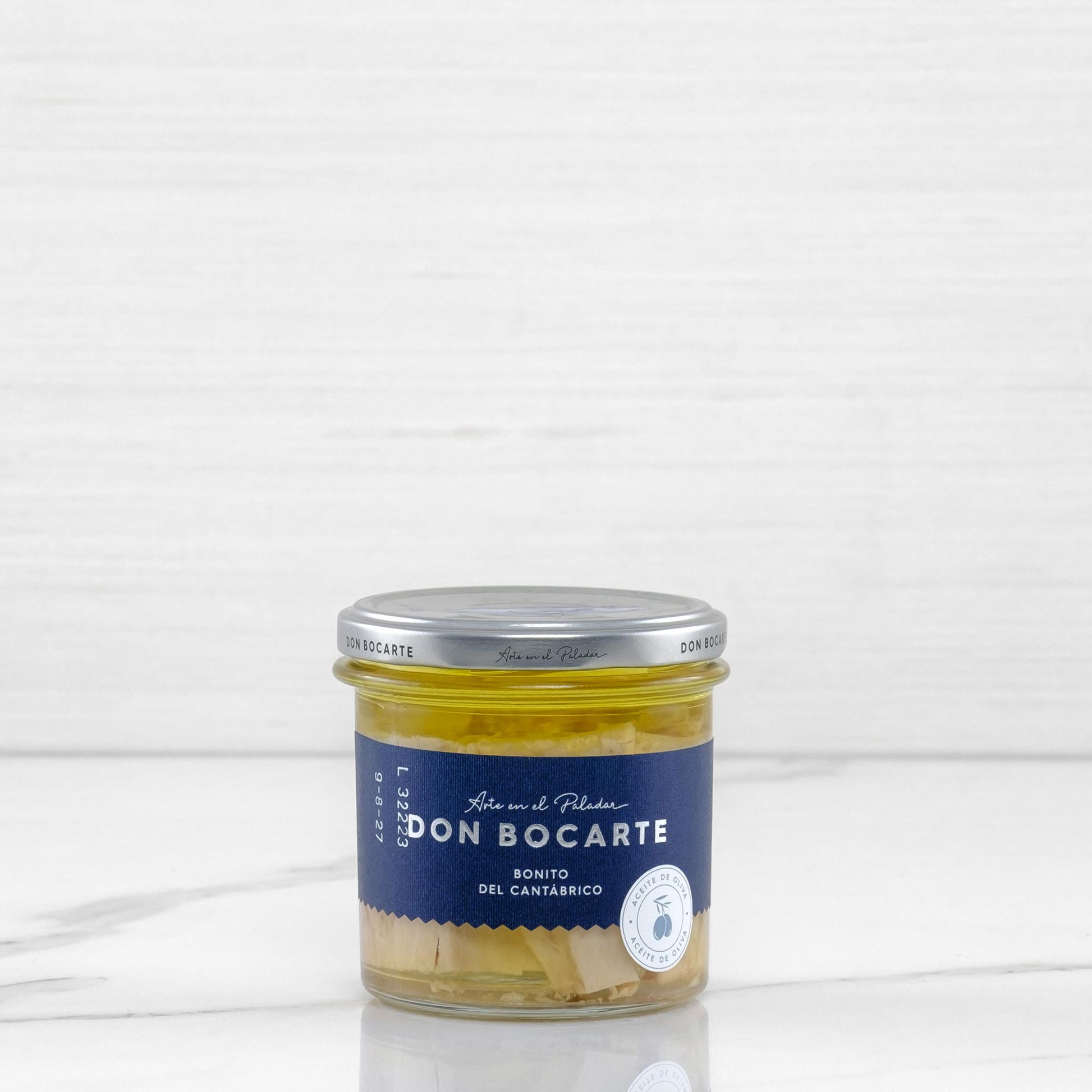 Cantabrian White Tuna in Olive Oil Jar Don Bocarte Derramar Imports